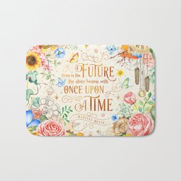 Once Upon a Time Bath Mat | Graphicdesign, Rose, Nature, Floral, Scarlett, Fantasy, Flowers, Colorful, Marissameyer, Cress 