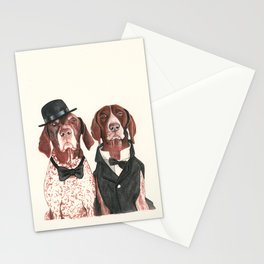 german short hair pointers - F.I.P. @ifitwags (The pointer brothers) Stationery Card