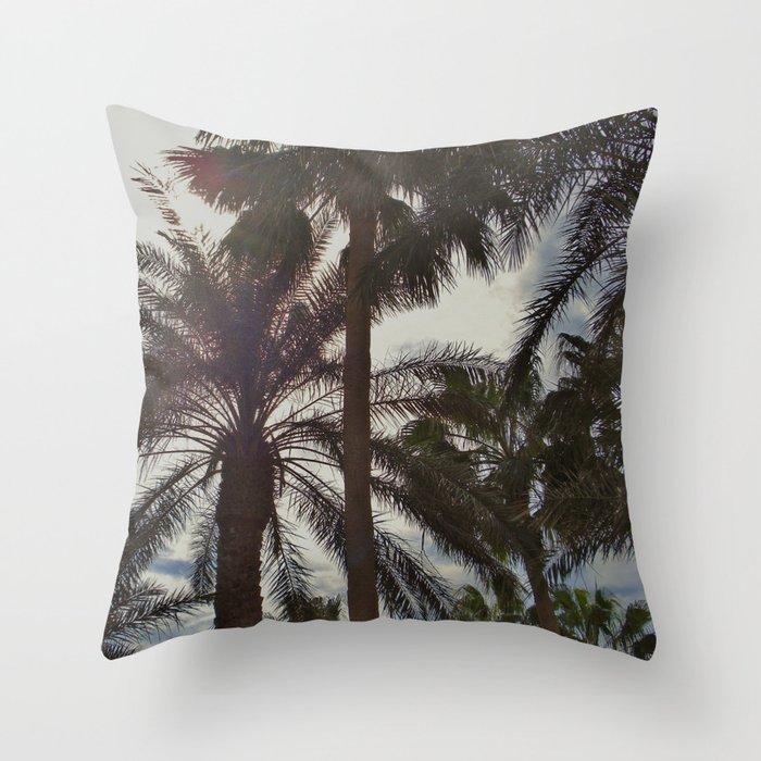 Palm Trees Throw Pillow