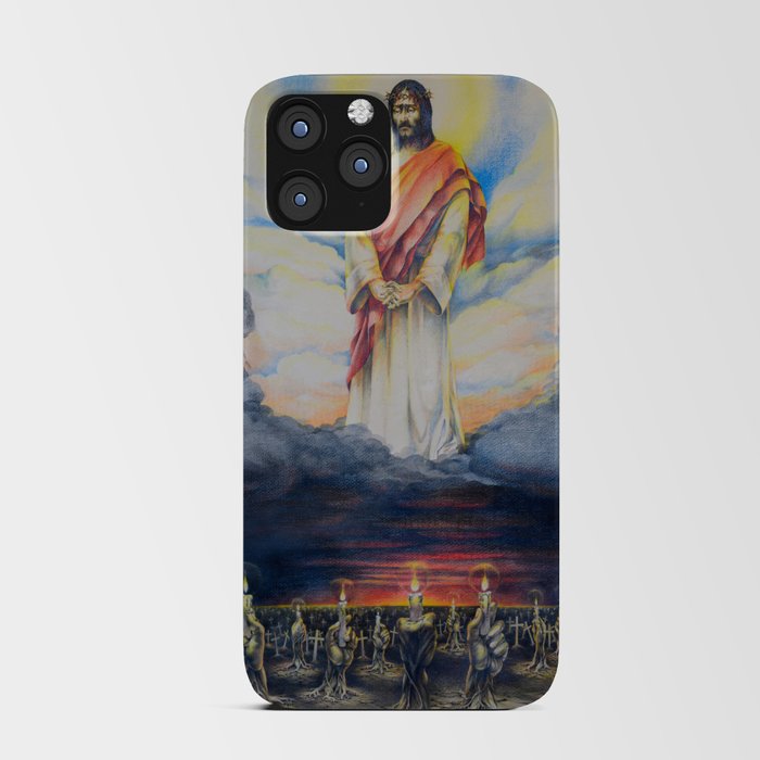 Second coming of Jesus Christ from the series 'Premonition' iPhone Card Case