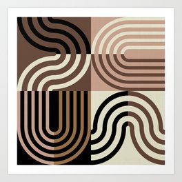 lines geometry chocolate Art Print