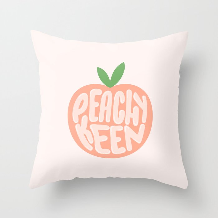 Peachy Keen Throw Pillow