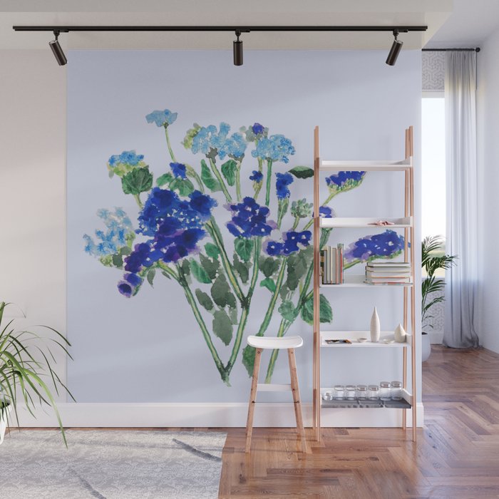 blue flower Wall Mural