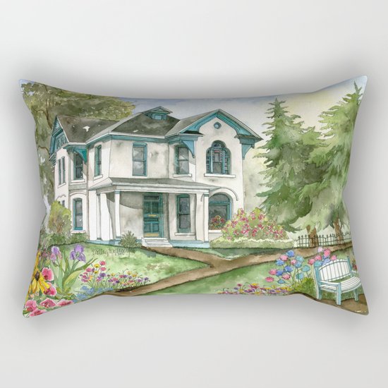 Garden House Rectangular Pillow