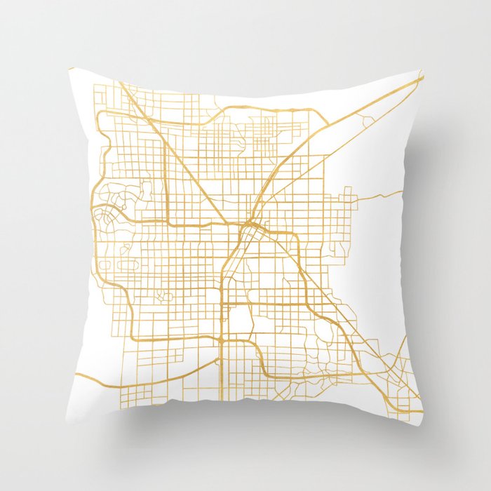 LAS VEGAS NEVADA CITY STREET MAP ART Throw Pillow