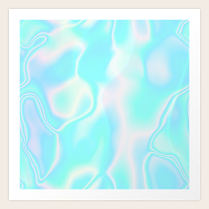 Pastel Hologram Art Print by Simple Luxe by Nature Magick Society6