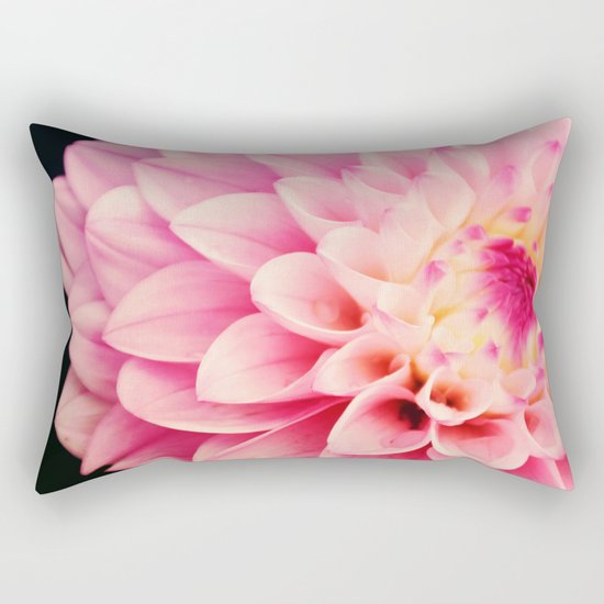 Sweet Pink Dahlia Rectangular Pillow