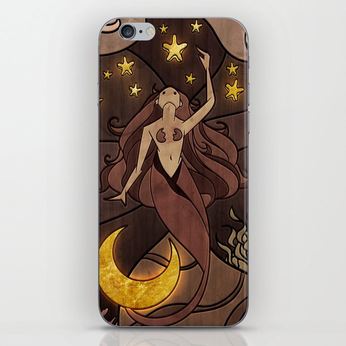 Reach for the Stars - Wood version iPhone Skin