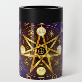 Magical Horoscope witchcraft pentagram Can Cooler