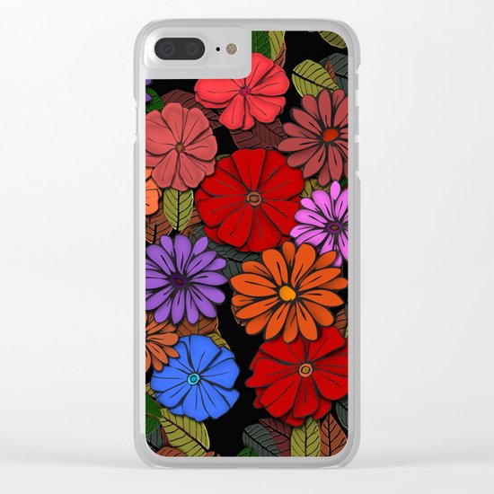 Abstract #393 Flower Power #4 Clear iPhone Case