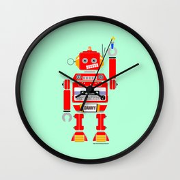 80s Mix Tape Robot - Danny Wall Clock