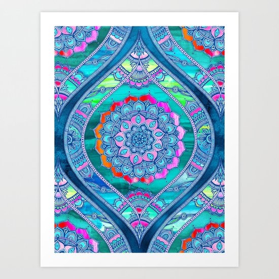 Radiant Boho Color Play Art Print