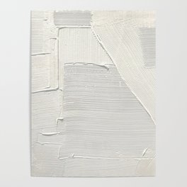 Relief [2]: an abstract, textured piece in white by Alyssa Hamilton Art Poster
