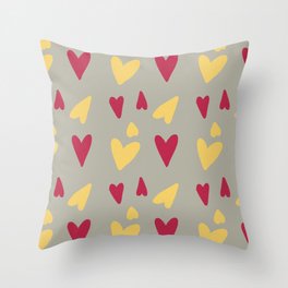 Hearts pattern Throw Pillow