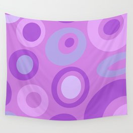 Poppy Polka Dot - Purple Wall Tapestry