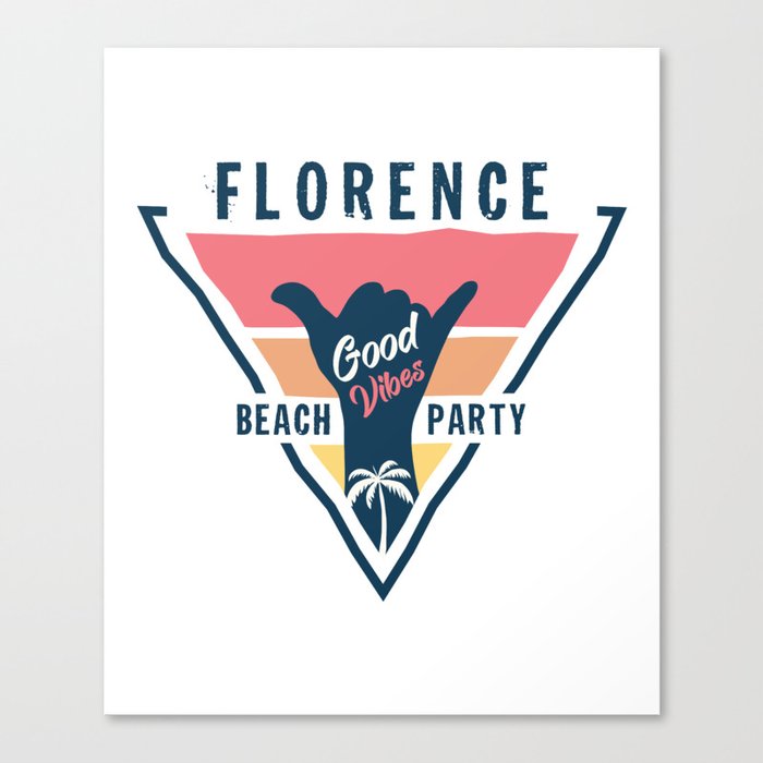 Florence beach party Canvas Print