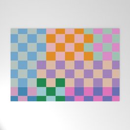 Checkerboard Collage Welcome Mat