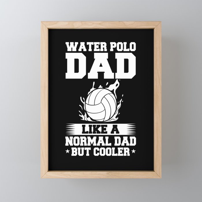 Water Polo Ball Player Cap Goal Game Framed Mini Art Print