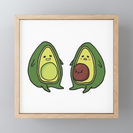 Bobo & Jojo the Avocados with little baby Boo Framed Mini Art Print