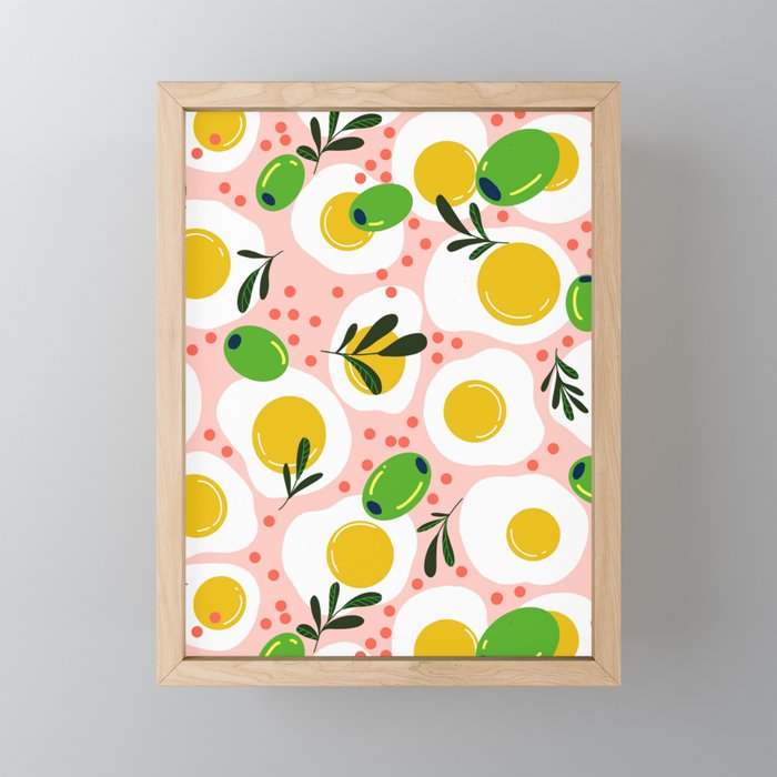 Egg Food Recipe Framed Mini Art Print