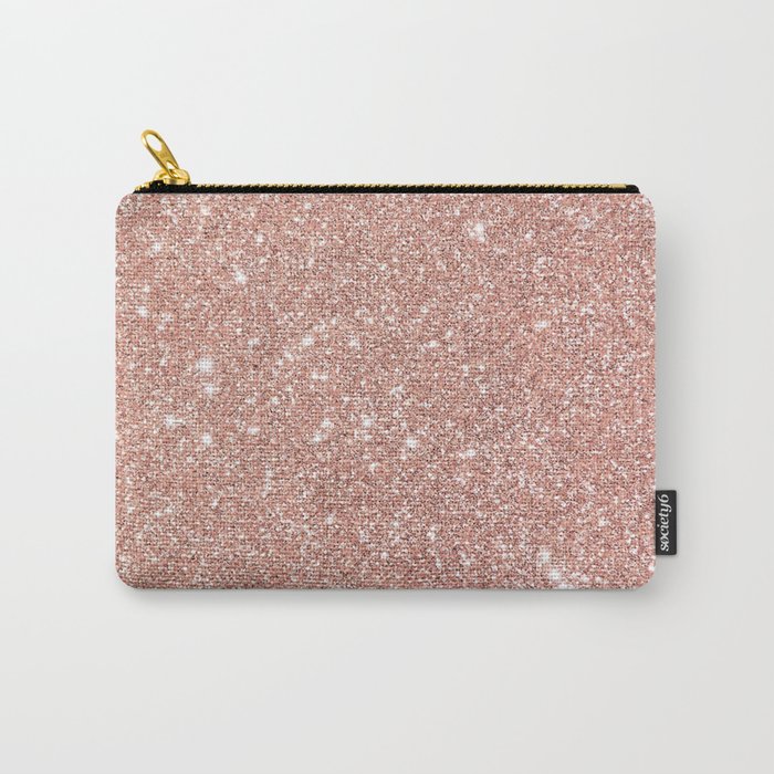 rose gold shine glitter Carry-All Pouch