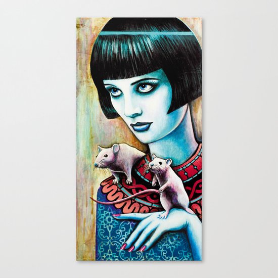Diana and the Rats Canvas Print