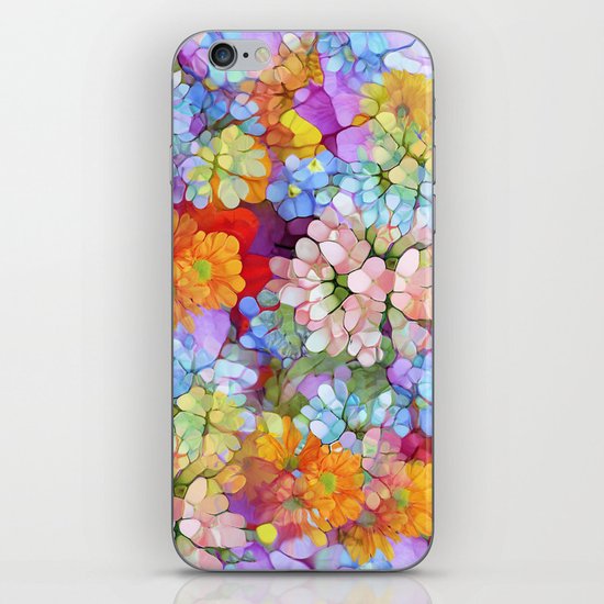 Rainbow Flower Shower iPhone & iPod Skin