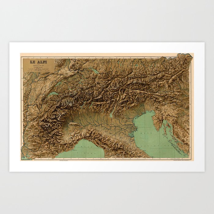 Map Of The Italian Alps 1899