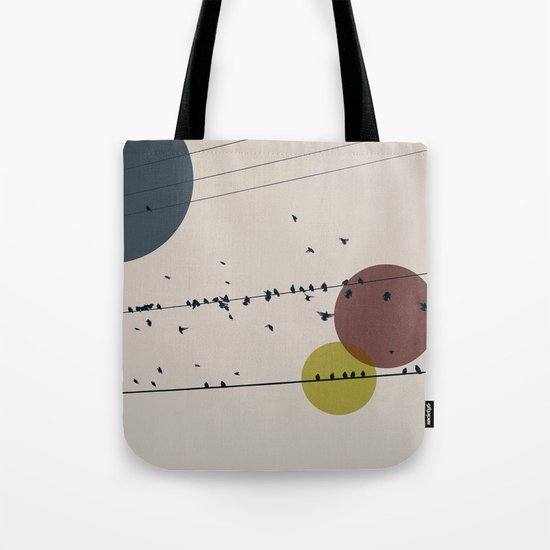 Chaos On The Wires Tote Bag