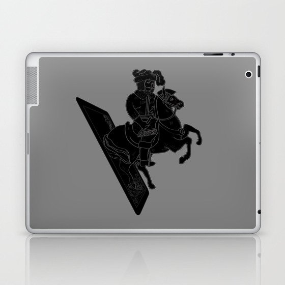 LAST CARD IN THE DECK BLACK Laptop & iPad Skin