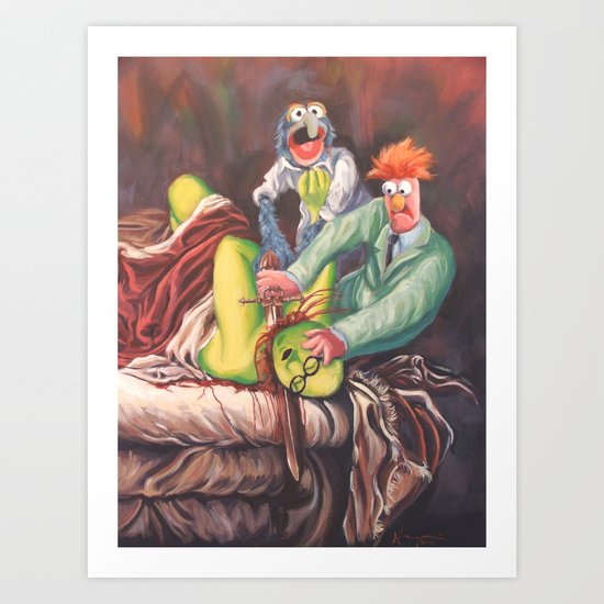 Beaker Slaying Honeydew Art Print