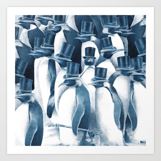 A Gathering of Gentlemen (square format) Art Print