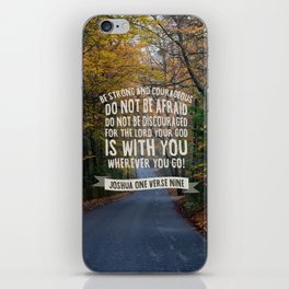 Joshua 1 verse 9 - Typographic Bible Verse iPhone Skin