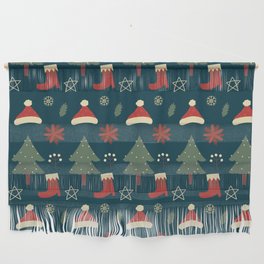 Christmas Pattern Retro Classic Items Wall Hanging