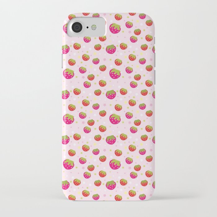 Pink Strawberry iPhone Case
