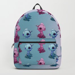 Pink Baby Sea Serpent Backpack | Fantasycreature, Pinkdragon, Seamonster, Cuteseamonster, Fantasycreatures, Fairlytale, Digital, Waterdragon, Cutemonster, Babydragon 