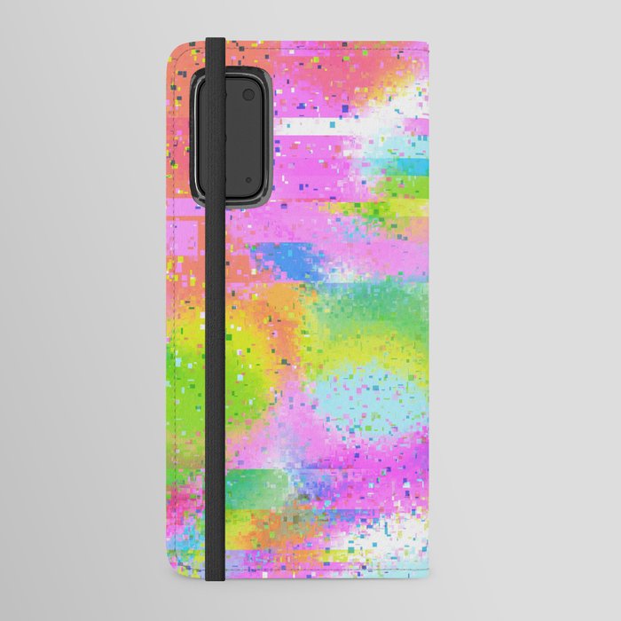 3D Pixel Glitch Psychedelic Rainbow 01 Android Wallet Case