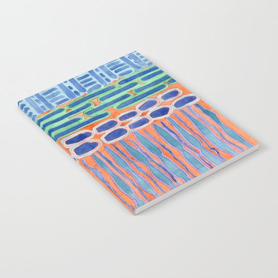 Blue Shapes Pattern Notebook