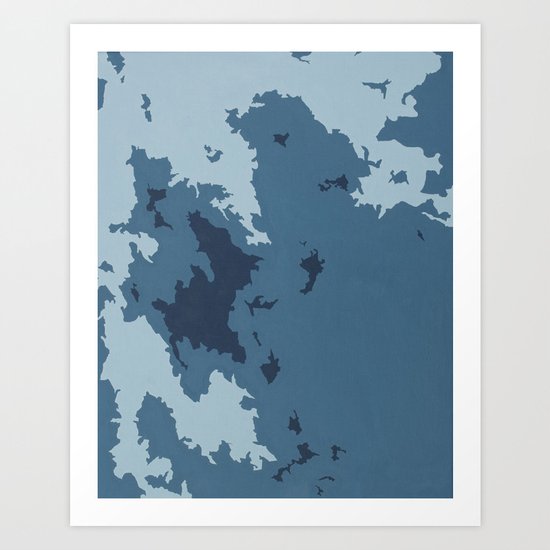 Blue Abstract Art Print