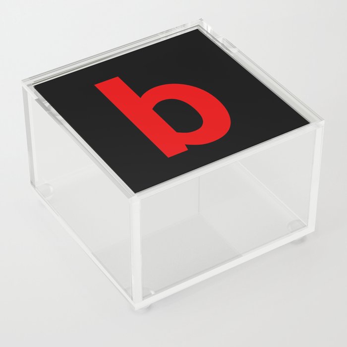 letter B (Red & Black) Acrylic Box