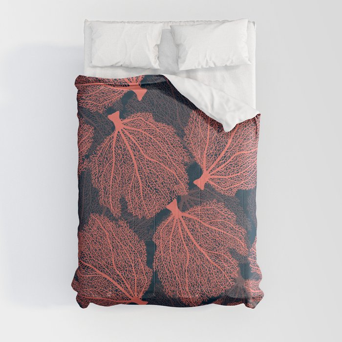 Fan living coral Comforter