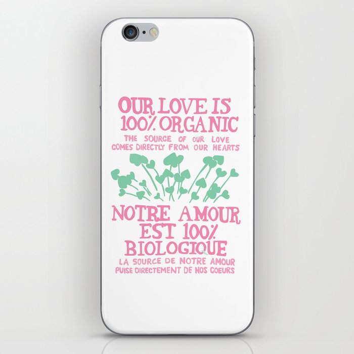 100% Organic Love pink iPhone Skin