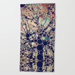 Colorful tree loves you and me. Beach Towel