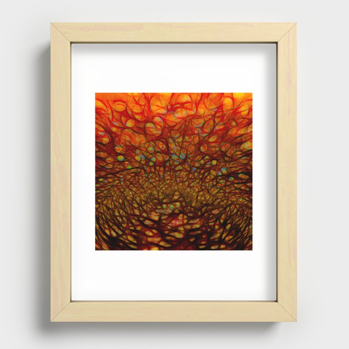 Dark Red Abstract  Recessed Framed Print