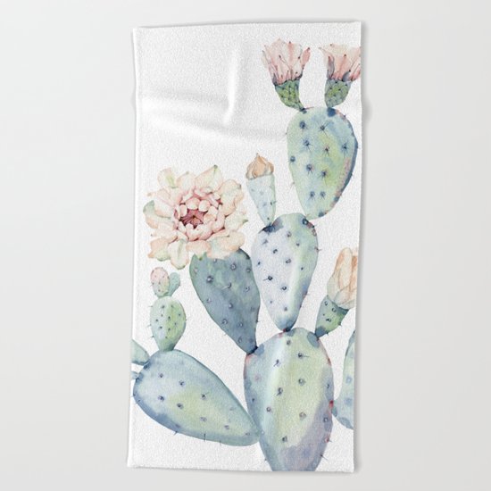 The Prettiest Cactus Beach Towel