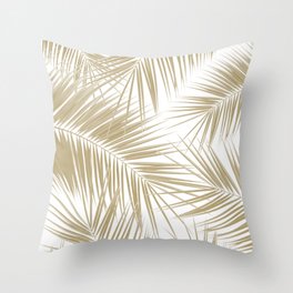 Palm Leaves - Gold Cali Vibes #6 #tropical #decor #art #society6 Throw Pillow