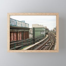 Brooklyn Train Framed Mini Art Print