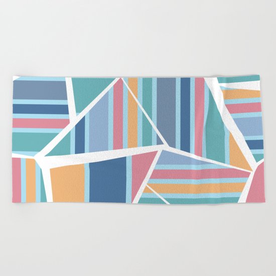 CRAZY STRIPES (abstract pattern) Beach Towel