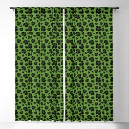 Green Leopard Print 07 Blackout Curtain