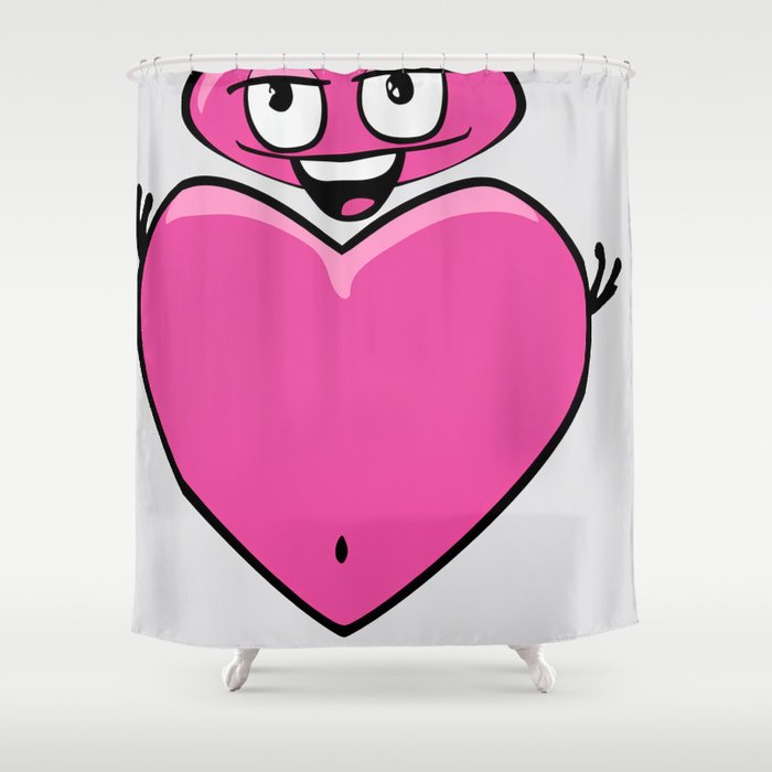 Big Pink Heart  Shower Curtain